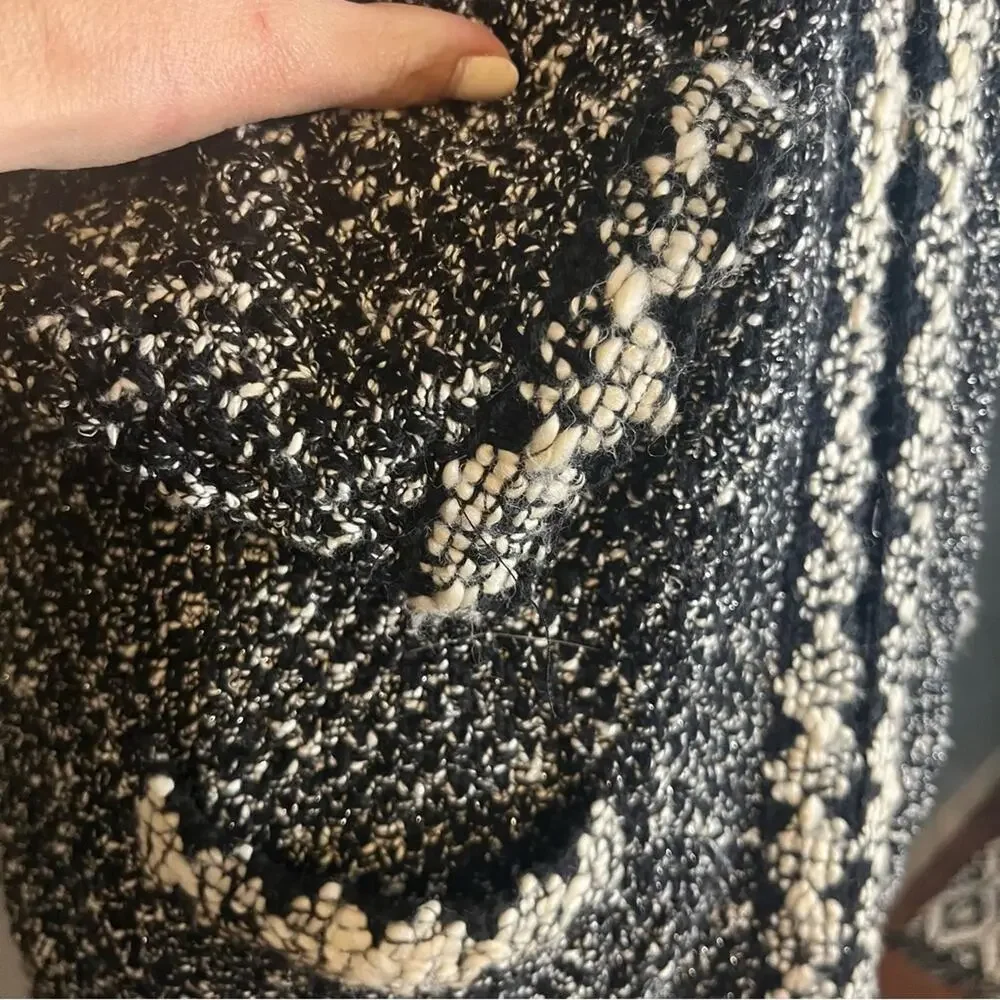 Talbots Luxury Textured Knit Sweater Duster Office Coatigan Boho Glam Jacket MP